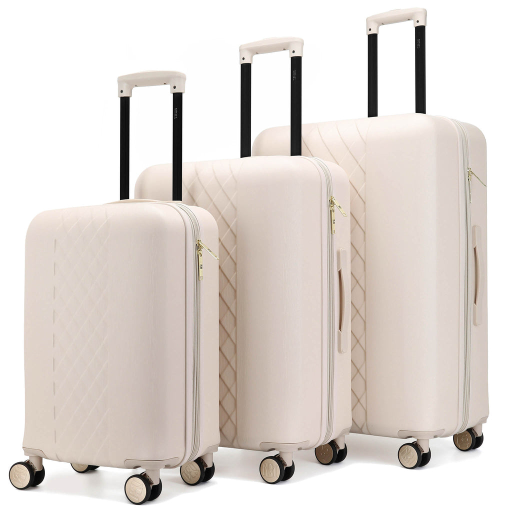 Diamond 3 Piece Expandable Chic Luggage Set-6